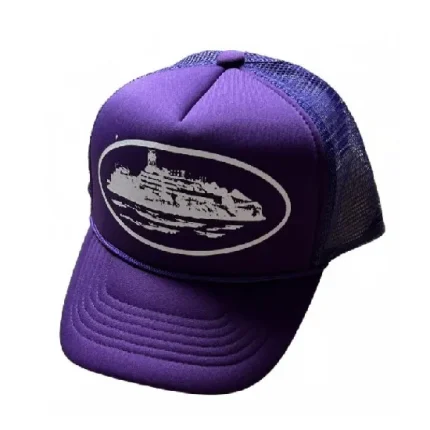 Corteiz Alcatraz Purple Trucker Hat