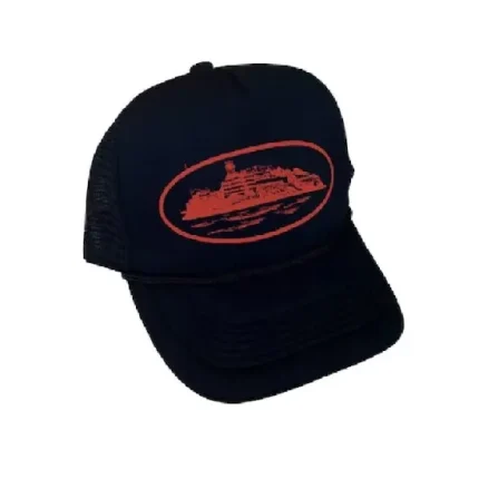 Corteiz Alcatraz Trucker Hat Black