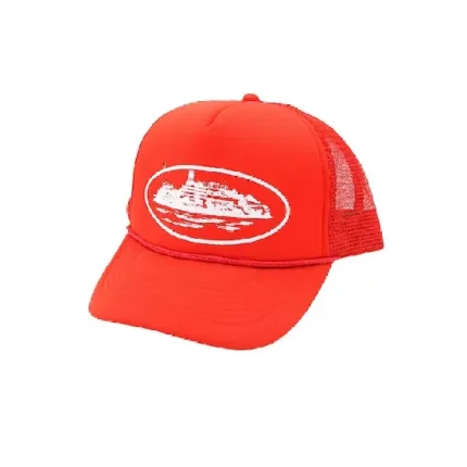 Corteiz Alcatraz Trucker Hat Red