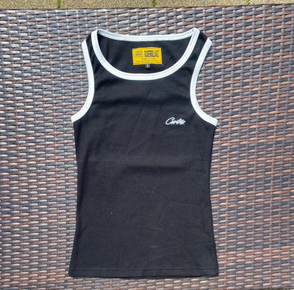 Corteiz Black/white “Crtz” Tank top