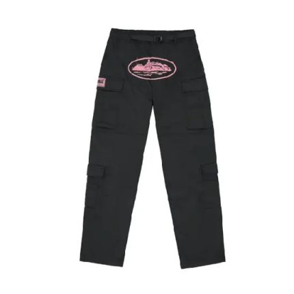 Corteiz Guerillaz Cargohose Schwarz/Pink