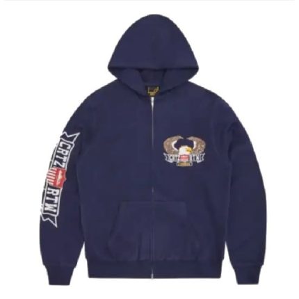 Corteiz Dipset Zip Hoodie Marineblau