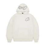 Corteiz – Kapuzenpullover aus Satin mit C-Stern-Applikation in Off-White