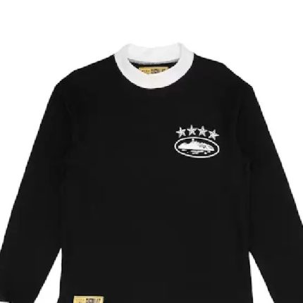 Corteiz 4Starz Alcatraz Waffle Sweatshirt Black