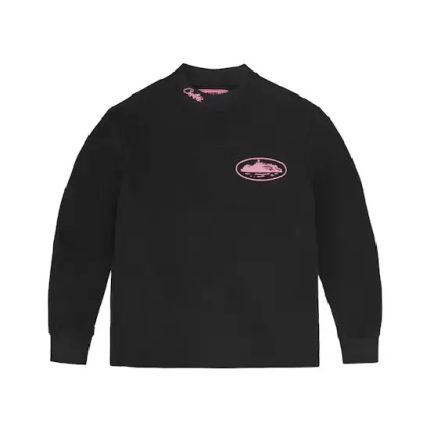 Corteiz Alcatraz Waffle Sweatshirt Black/Pink