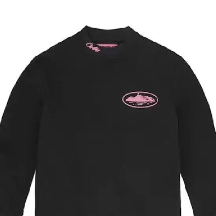 Corteiz Alcatraz Waffle Sweatshirt Black/Pink