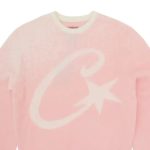 Corteiz C Star Gradient Mohair Knit Sweatshirt Pink